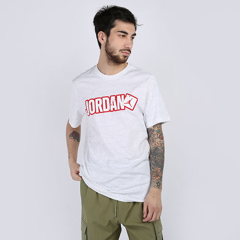 мужская белая футболка Jordan Brand Sticker T-Shirt CD5604-100 - цена, описание, фото 1